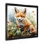 Minimalisme, renard, portrait, fleurs, art mural-1524111285-1524111293