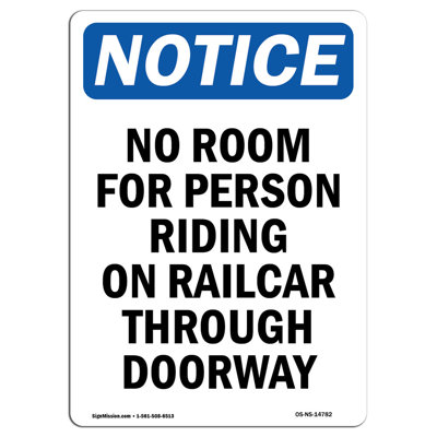 No Room for Person Riding on Railcar Sign