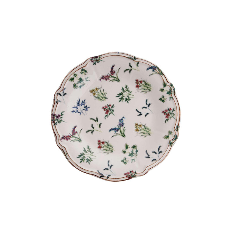 Elegant 24-Piece Dinner Set, 100% Porcelain, Includes 6 Service Plates (10.6 x 10.6 in), 6 Dinner Plates (9.1 x 9.1 in), 6 Dessert Plates (8.7 x 8.7 in), 6 Bowls (6.7 x 6.7 in) | Dishwasher & Microwave Safe, Perfect for Formal Dining