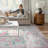 Kaldi Floral Washable Area Rug Non-Slip Stain Resistant Low-Pile Boho Large Indoor Throw Carpet-266328495
