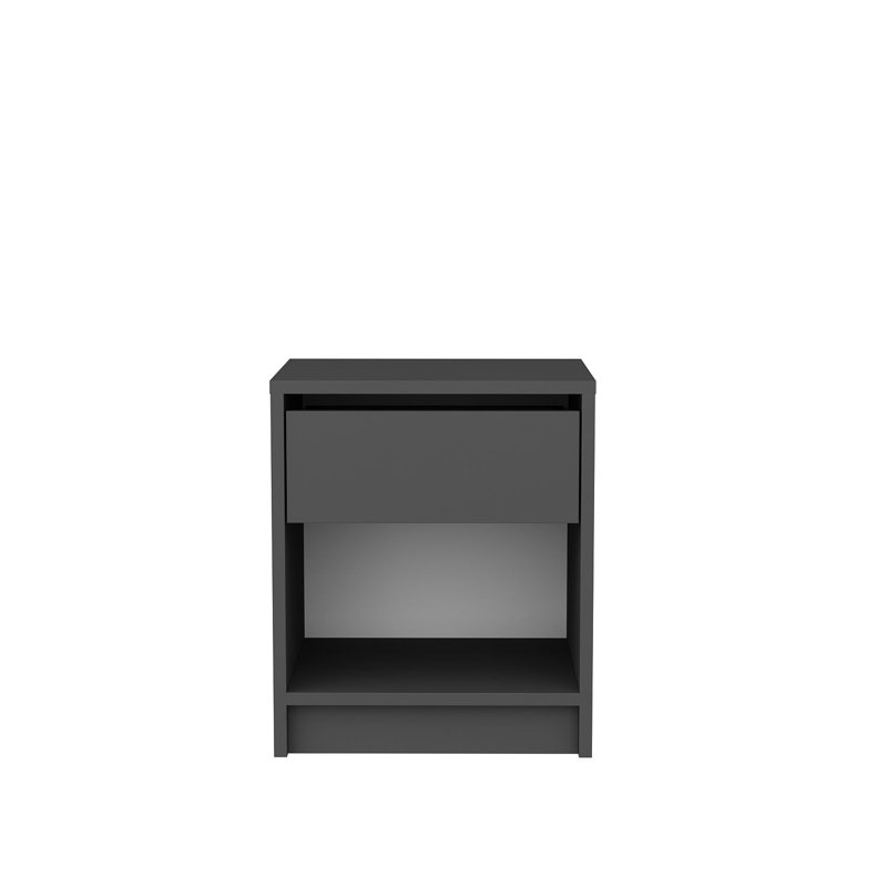 Sheridan Bedside Table Nightstand, Anthracite