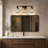 3-Light Black Metal and Crystal Vanity Light with E26 Base, Dimmable, UL Certified Bathroom Wall Fixture