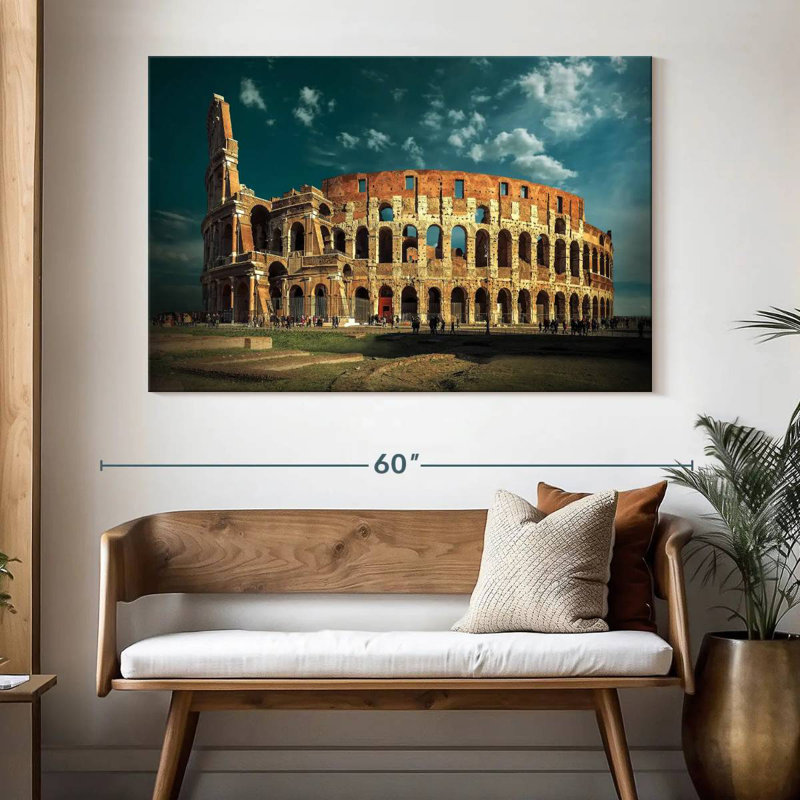 Ravi, Colisée ensoleillé à Rome, H 34 po x l 51 po