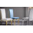 18.9 " H Tufted Faux Leather Upholstered Stainless Steel Parsons Chair