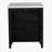 Dining Room Transitional 3pc Dining Set Gloss Table Top w Storage Shelves Side 2x Stools Black Ivory White
