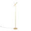Lampe sur pied moderne pivotante de 65 pouces avec base à intensité variable en métal doré à DEL et à glaçons, pour espaces de vie contemporains-354372843