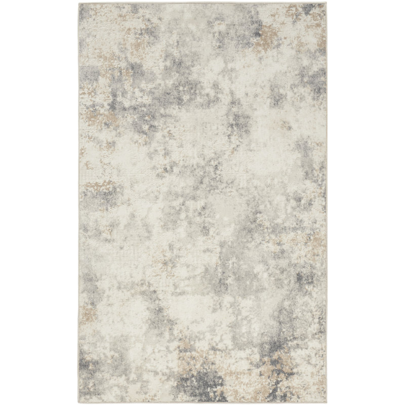 ECH07-IVGRY Area Rug, Rectangle 5'3" x 7'3"