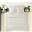 Ensemble de literie luxueuse en chenille de coton, simple TG blanc cassé, design bohème chic