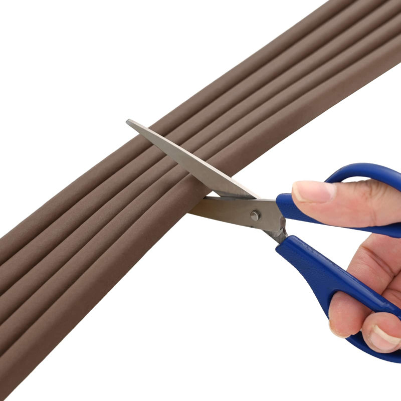 vidaXL Self-Adhesive Window Seal EPDM Foam Easy To Cut Grid-Pattern Strip Door, 1.2cm H x 1200cm W x 1.4cm D, Brown