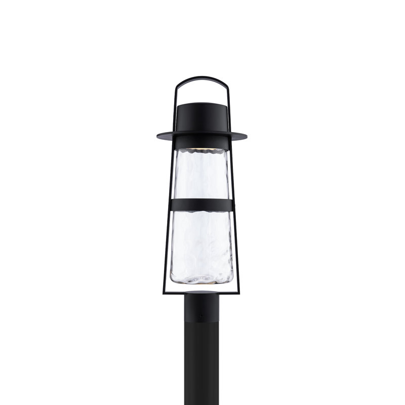 Balthus Dimmable LED Outdoor Post Light, 3000K Color Temperature, Black