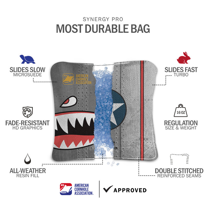 Sacs de cornhole Bomber Synergy Pro, Gris