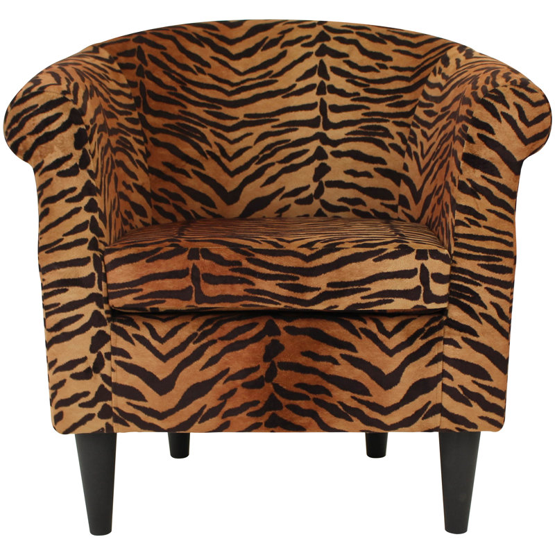Fauteuil demi-tonneau en polyester Abdulkader de 77,47 cm de large