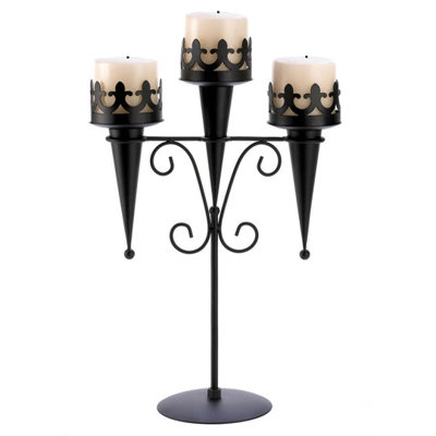 Medieval Triple Candle Stand | 3-Light Gothic Candelabra
