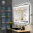 Hyosvany Matte Black Matel Framed LED Vanity Mirror with Front-lit and Back-lit, Memory Function, 3 Color Temperatures, Dimmable Light & Anti-fog Tempered Glass Mirror-285721191