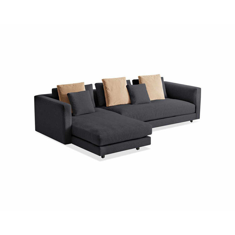 Hands Down Chaise Sectional, Left Hand Facing, Tofte Navy/Color Mix 1 Polyester Blend
