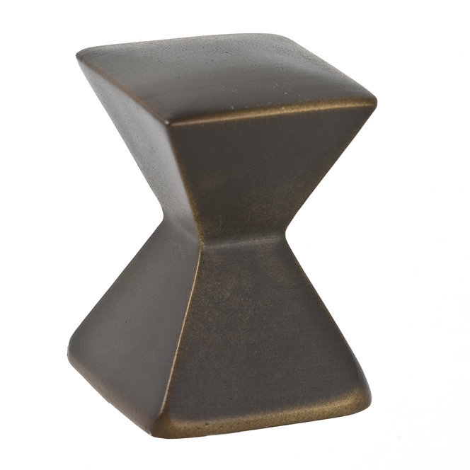 Forged 2 Square Knob, Satin Nickel, 1.125" H x 1.125" W x 1.5" D