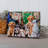 Playful Pups 8X6 Lighted Tabletop Canvas