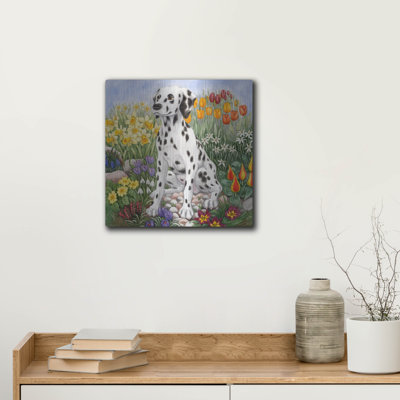  'Dalmation' by Gale Pitt Metal Wall Art, 12" x 12"