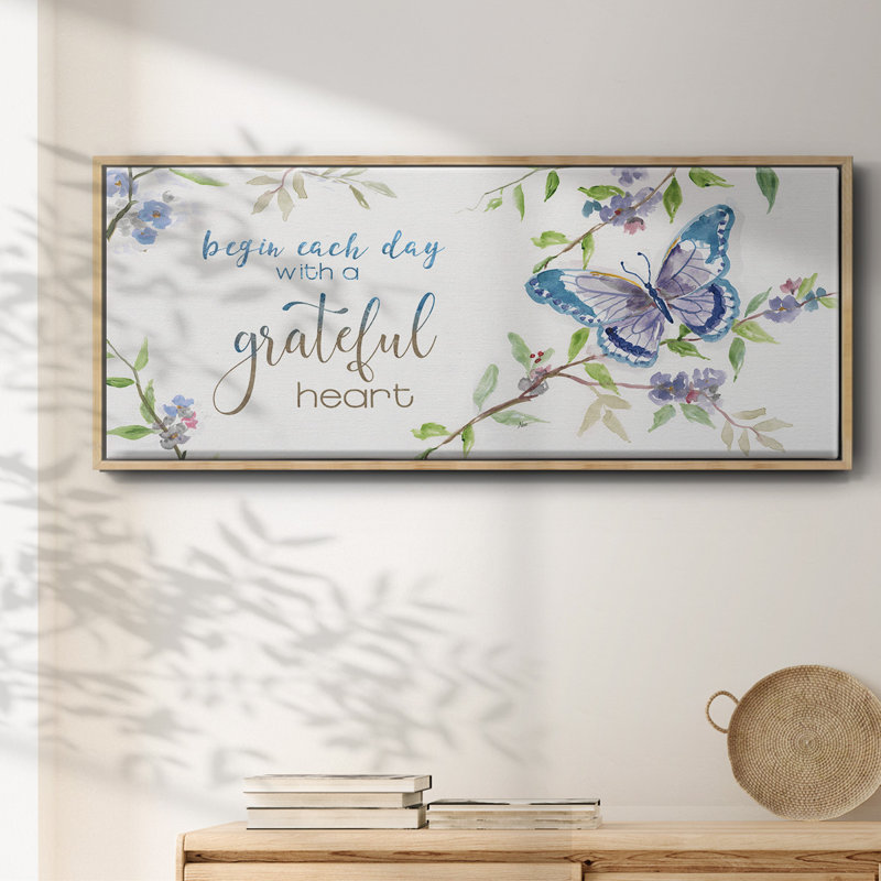 Begin Each Day- Framed Canvas