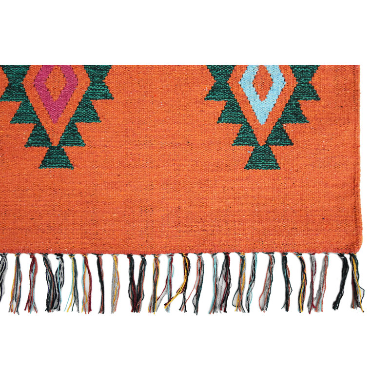 Country Southwestern Flatweave Area Rug, Runner 60 x 200cm
