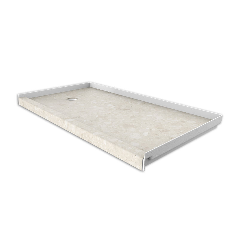 Base de douche en alcôve avec bonde gauche FlexStone® l 60 po x P 30 po Calabria, Calabria