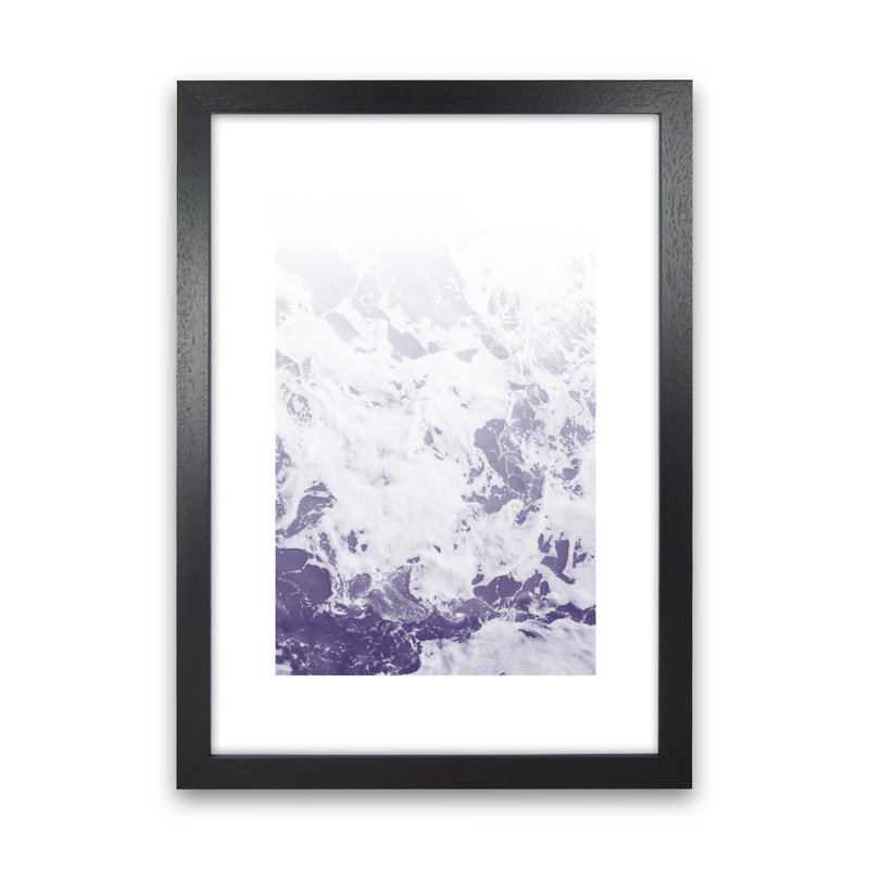 Purple Ocean - Print, 29.7cm H x 21cm W x 3cm D, Black Framed