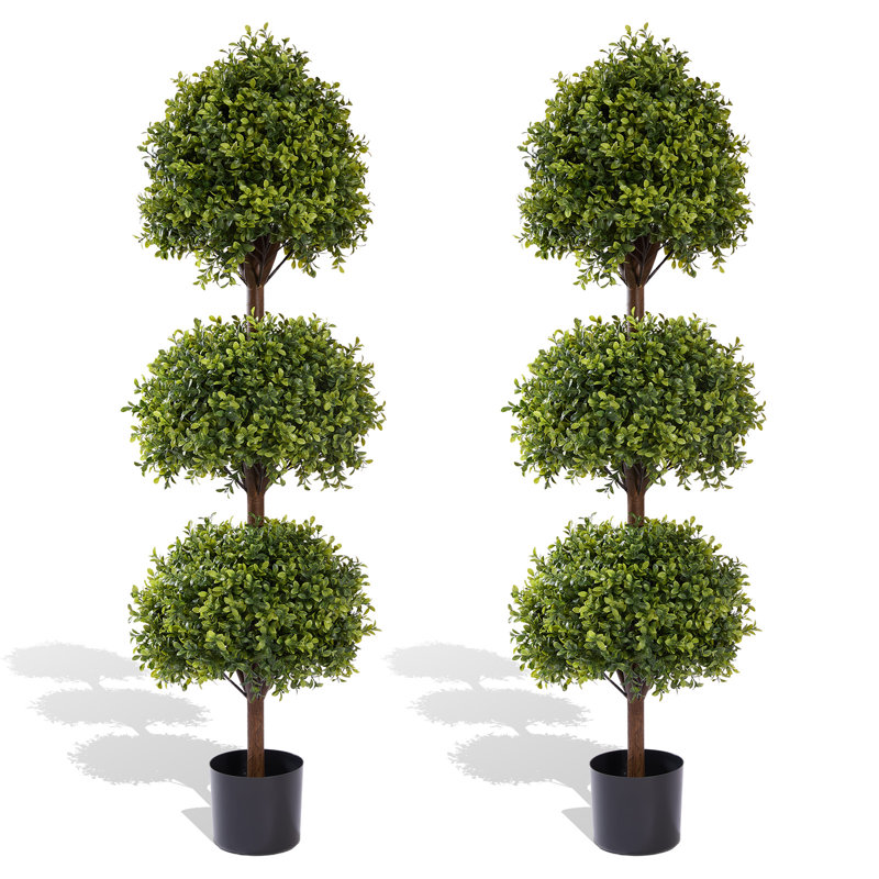 Topiaire de buis vert artificiel 55 po