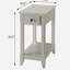 Table d'appoint blanche avec tablette inférieure-1270098523