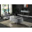Grey High Gloss Coffee Table With Oval Shape And Construction For Living Area Robust Modern Design
