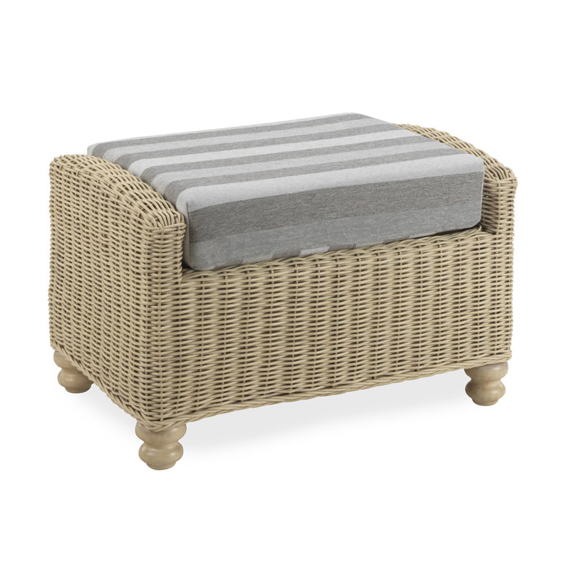 70cm Wide Striped Footstool Ottoman