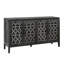 Armoire Carman pour espace de vie principal - motif floral et installation simple avec rangement à quatre portes et motif symétrique-121148342