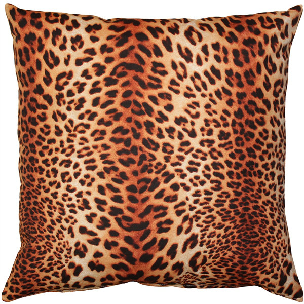 Kitsui Leopard Animal Print Cotton Throw Pillow