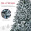 ? Décoration de Noël? Arbre de Noël artificiel enneigé 7,5 pi avec lumières DEL blanc froid