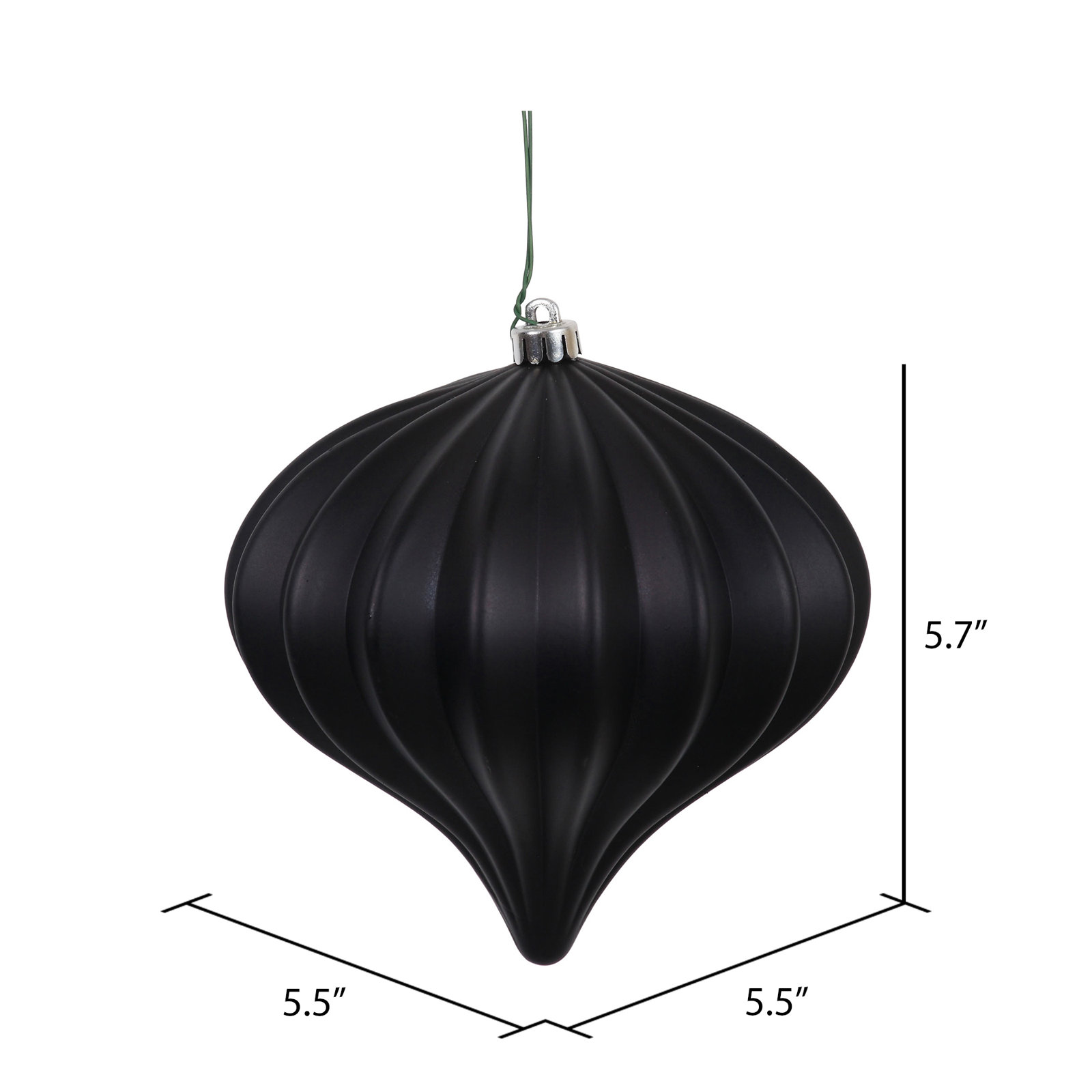 5.7" Onion Christmas Ornament UV, Black