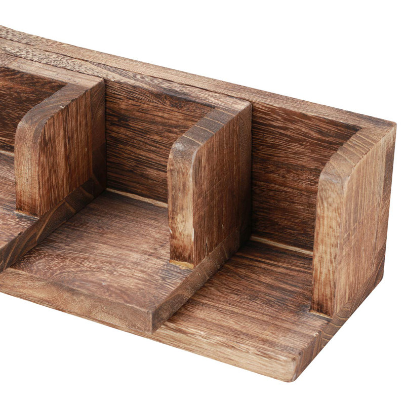 Ensemble de 3 tablettes flottantes Acadia, Noyer