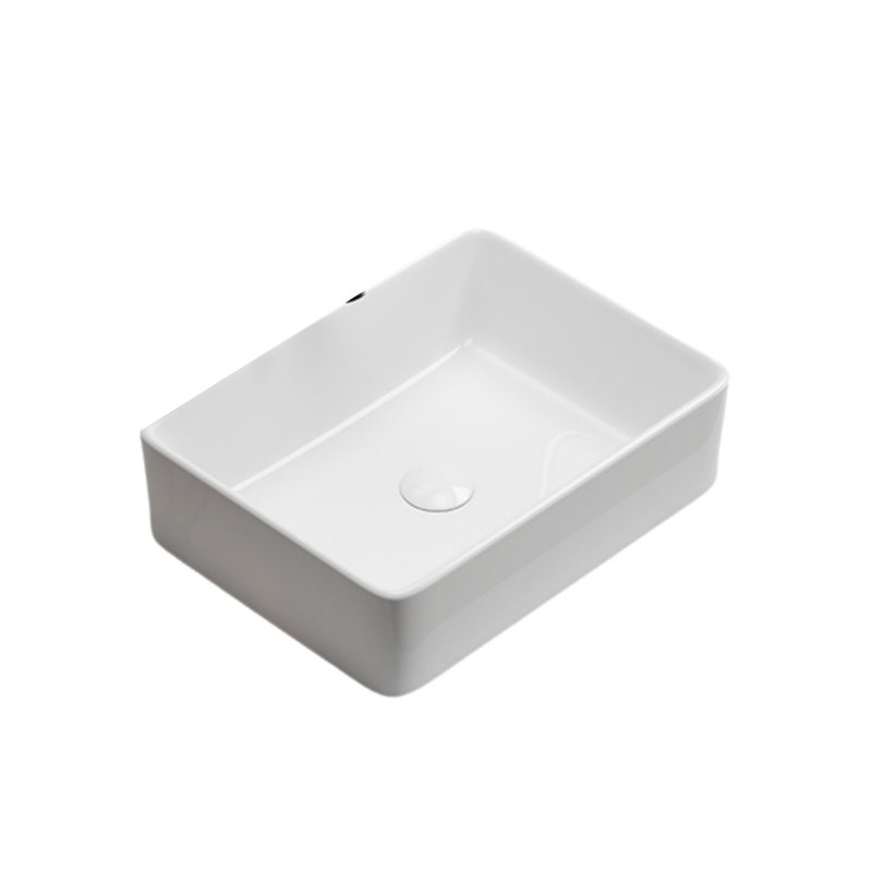 Lavabos de salle de bain rectangulaires en céramique 19X15 pouces