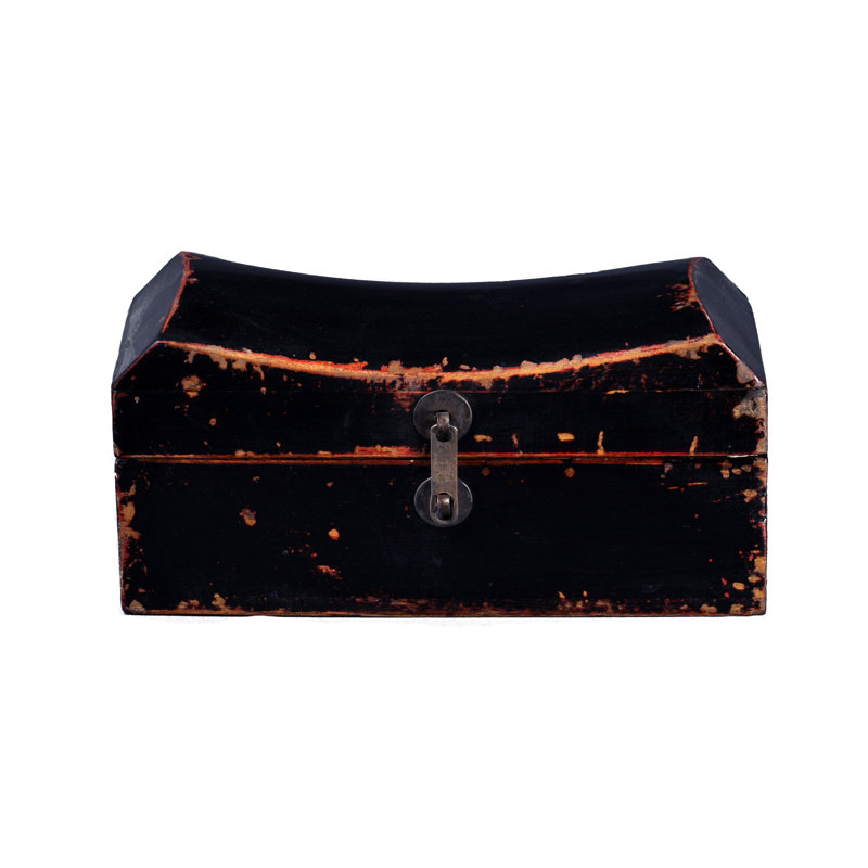 Coussin Chinois Avec Loquet De Fer, Noir