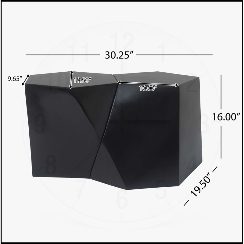 Ensemble de tables basses Modern MGO avec design géométrique, durable et flexible pour une utilisation intérieure et extérieure