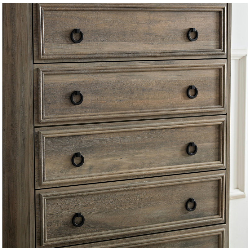 Armoire moderne à 6 tiroirs, garde-robe de chambre à coucher, armoire à tiroirs hauts et garde-robe de rangement - salle de séjour à cadre texturé facile à saisir, couloir