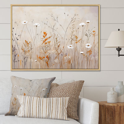 " Beige Wildflowers Floral Fantasy I "