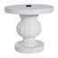 Berra MGO Outdoor Patio Side Table Umbrella Base With Sand-Filing Design, White Marble