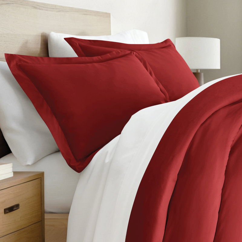 Pillow Shams 2-Pack Microfiber Ultra Soft Bedding, Burgundy, Standard