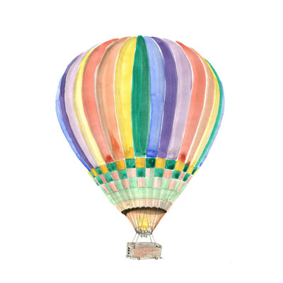 " Juvie Sky Hot Air Balloon " Painting Print