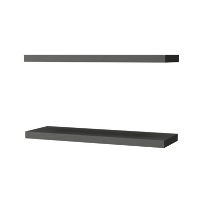 31.5 Inches Wide Matt Grey Shelf. Maximize Living Space. Wall Mounted, Horizontal, For Primary Area, Particle Board Floating Shelf, 31.5" Width. Space With Minimalist. Space,