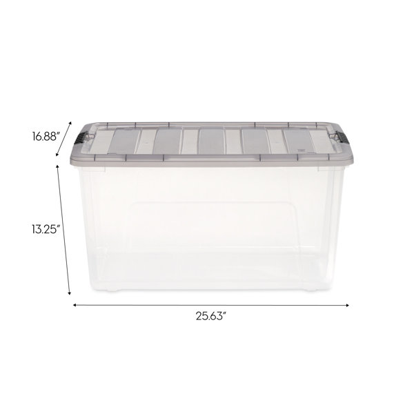 Really Good Stuff® Stackable Storage Tubs With Locking Lid- Small - 5 tubs,  5 lids