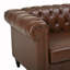 Canapé d'angle 4 places en forme de L avec pouf de rangement et dossier capitonné-133674946