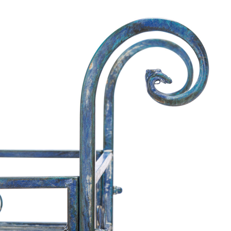Noreen Outdoor 3 Tier Shelf, Blue