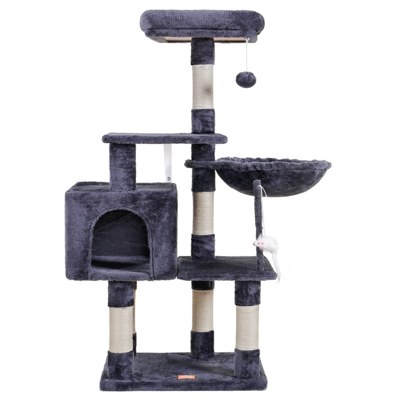 Arbre à chat Evola, H 50,39 po x l 15,75 po x L 19,69 po, Gris foncé