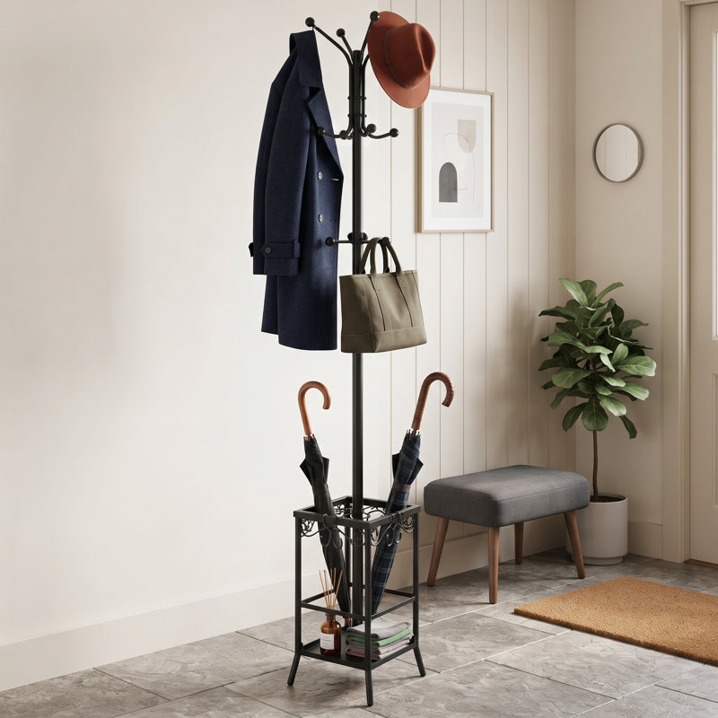 Portemanteau pour porte d'entrée avec porte-parapluie
