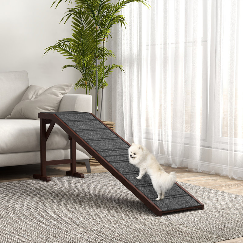 Rampe pour animaux de compagnie Jalissa, Brun / Gris, 25" H x 73" W x 16" D